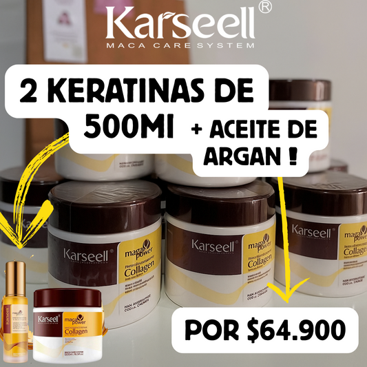 2 KARSEELL 500ML+1 ACEITE DE ARGAN