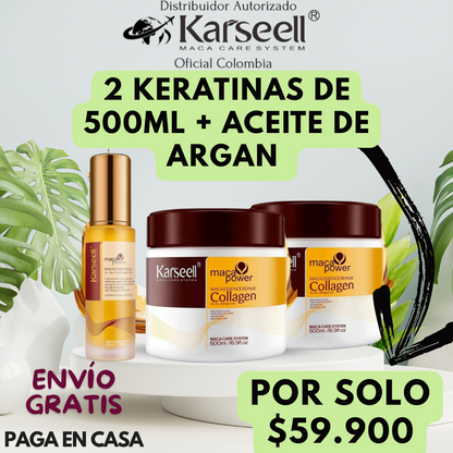 2 KARSEELL 500ML+1 ACEITE DE ARGAN